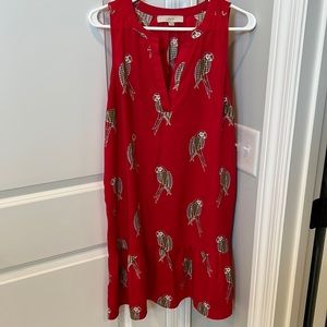Loft Red sleeveless dress Size Medium